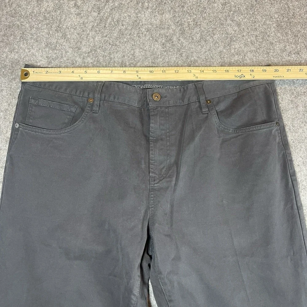 7Diamonds Clifton Slim Straight Jeans Mens 38x32 Durable Stone Grey Chino Pant